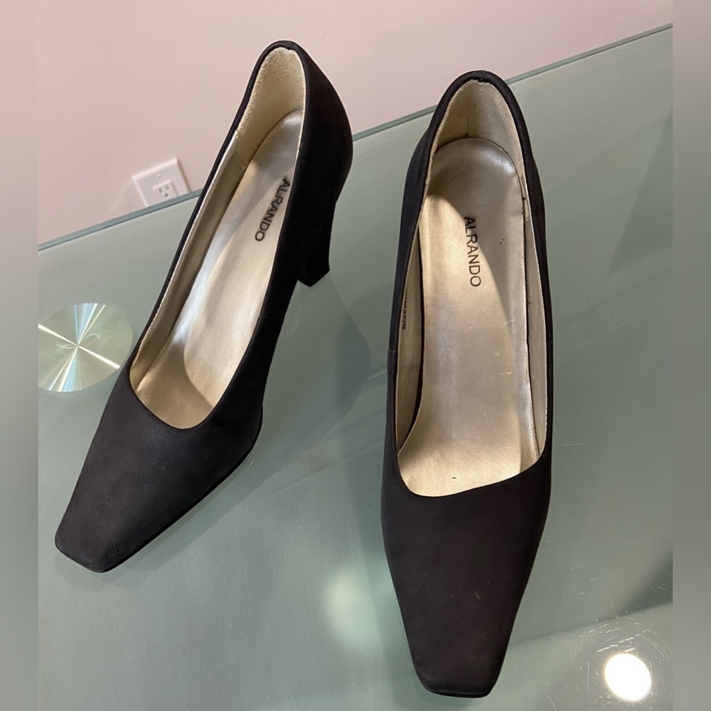 Leather Dark Amethyst/Gray Women's Heels